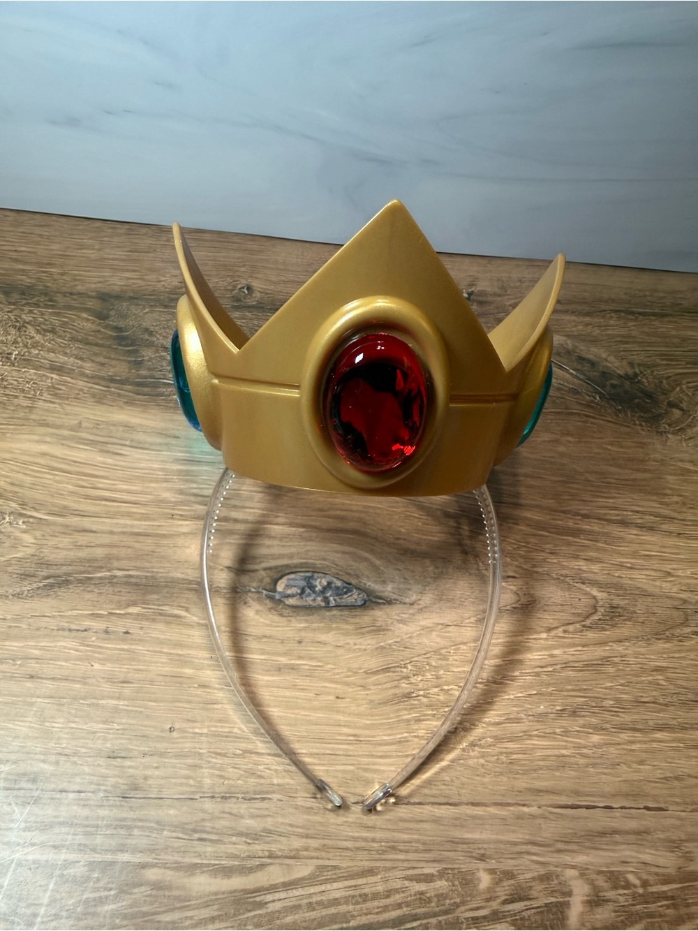 Princess Peach Crown Gold Jeweled Headband Super Mario Costume Accessory